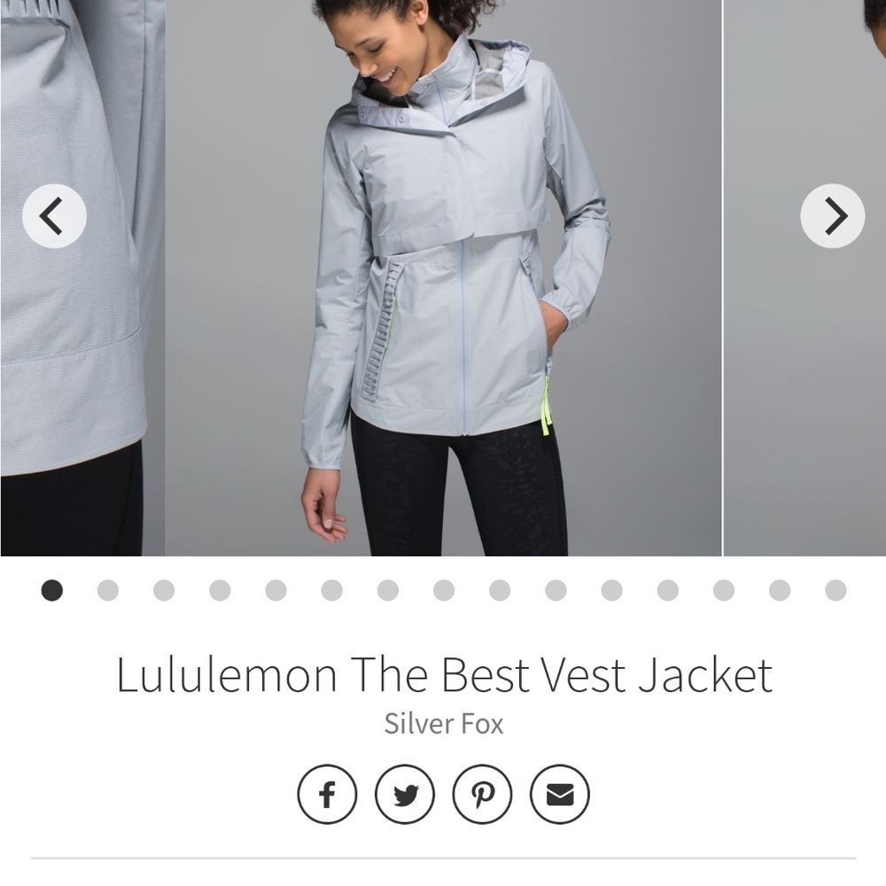 lululemon The Best Vest Jacket in Silver Fox EUC